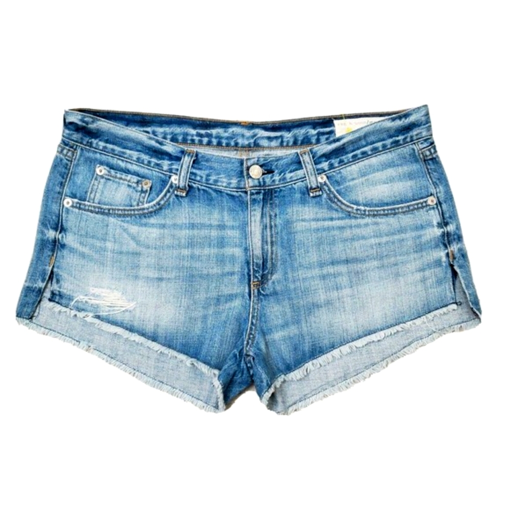 Rag & Bone Cut Off Jean Denim Shorts La Quinta Size 30 W 33 - Picture 5 of 9